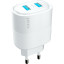 Зарядное устройство сетевое PERO TC08 AUTO MAX 2USB 3.4А белый