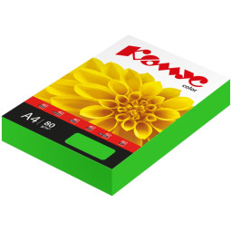 Бумага цветная Комус Color (зеленый интенсив), 80г, А4, 500 л