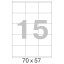 Этикетки самоклеящиеся 70х57мм 15шт/л А4 п/глян (100л/уп)