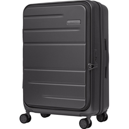 Чемодан 4-х колесный 100% поликарбонат, FABRETTI,45X67X28,серый,EN1030-24-3