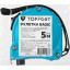 Рулетка TOPFORT BASIC 5мх19мм, пласт корпус, 2 стопора