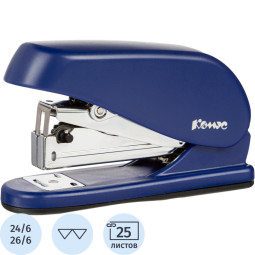 Степлер КОМУС Light-Force half strip N24/6 до 25л,энергосберегоающий,синий