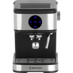 Кофеварка Brayer BR1105, 850 Вт, 1,5 л, 20 бар, капучин, латте, сенсор упр