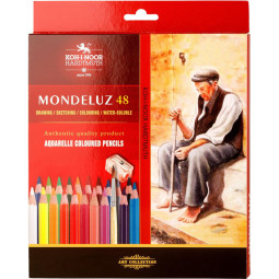 Карандаши акварельные KOH-I-NOOR Monduluz 48цв/наб,кисть,точил3713048003KZ