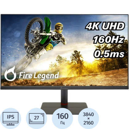 Монитор AOPEN (UM.HX5EE.V09)27&#039;&#039;/4K UHD/IPS/160Hz/400cd/0,5ms/HDMI/DP