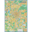 Настенная карта Москвы с линиями метро 1,02х1,43 м,КН107