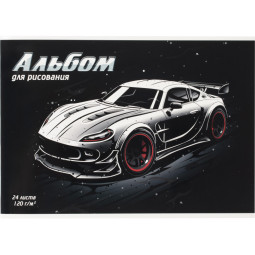 Альбом для рисования ПИТ-СТОП А4, 24л, 120 г/м2, скрепка, УФ-лак 69874