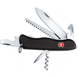 Нож Victorinox Forester, 111 мм, 12 функций, с фиксат лезвия,черн, 0.8363.3