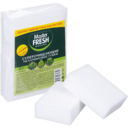 Губки меламиновые Master FRESH 10г/м3 2шт/уп