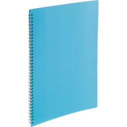 Папка файловая на спирали, 20файлов Attache Selection Black&amp;Blue, А4,400мкм