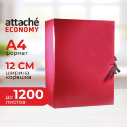 Папка архивная складная 120мм Attache Economy, бордо