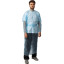 Халат н/с, на завязк, рук.рез, дл.140 см, XXL,пл.25,гол, 10 шт/уп