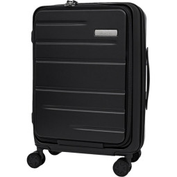 Чемодан 4-х колесный 100% поликарбонат, FABRETTI,38X56X25,черн,EN1030-20-2