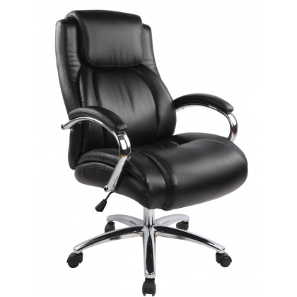 Кресло BN_Dp_EChair-585 TR рецикл.кожа черный, хром
