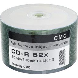 Носители информации CMC CD-R 80 52x Bulk/50 Full Ink Print