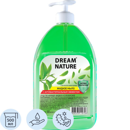 Мыло жидкое DREAM NATURE Чайное дерево антибактериальное 500 мл. с доз