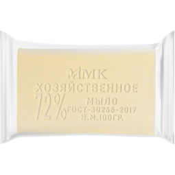 Мыло хозяйственное 72 % в прозрачной обертке флоупак 100 гр. МКХ0621