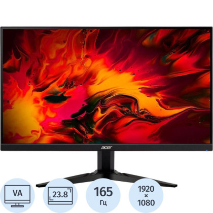 Монитор ACER Nitro (UM.QX1EE.S02)23,8/FHD/VA/165Hz/250cd/1ms/HDMI/DP